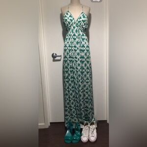 Halter green maxi